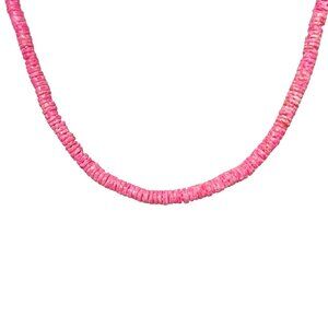 Pink Heishi Bead Necklace Handmade